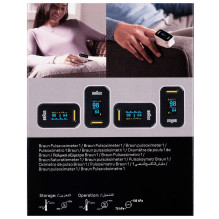 Braun YK-81CEU pulse oximeter Black, Stainless steel