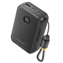 Nešiojamoji baterija „Vention“ 20000mAh, 2xUSB-C, 1xUSB-A, 22,5W, juoda