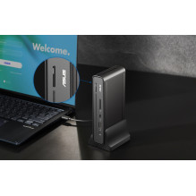 ASUS trijų ekranų USB-C dokas Duo DC301 laidinis, juodas