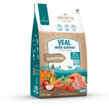 POKUSA Premium Selection veršienos ir lašišos sausas šunų maistas suaugusiems - 3 kg
