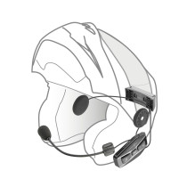 Interphone U-COM 16 motociklo domofonas, 1600 m, juodas