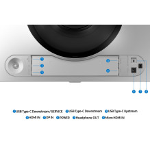 „Samsung S49DG910SU“ kompiuterio monitorius 124,5 cm (49") 5120 x 1440 pikselių dvigubas QHD OLED sidabrinis