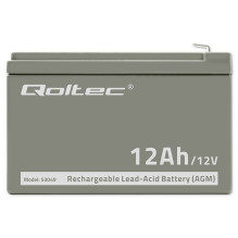 Qoltec 53049 AGM battery , 12V , 12Ah