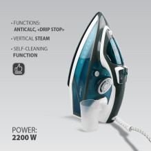 Steam iron MAESTRO MR-304C 2200W White, Blue Steam iron MAESTRO MR-304C 2200W White, Blue