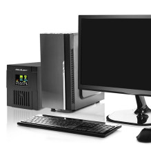 „Qoltec 53770“ nepertraukiamo maitinimo šaltinis (UPS), interaktyvus linijinis, 1,5 kVA, 900 W, 2 kintamosios srovės liz