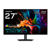 „GIGABYTE MO27Q28G“ 27 colių OLED QHD žaidimų monitorius – 2560 x 1440, 280 Hz, 0,03 ms, 335 cd/m², „Display HDR True Bl