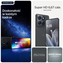 „Motorola edge 70“ 17 cm (6,7 colio) dviejų SIM kortelių „Android 16.0“ 5G USB C tipo 12 GB 512 GB 4800 mAh pilkas