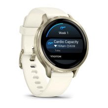 „Garmin Venu 4“ 3,05 cm (1,2 colio) AMOLED 41 mm Skaitmeninis 390 x 390 pikselių Jutiklinis ekranas Auksinis „Wi-Fi“ GPS