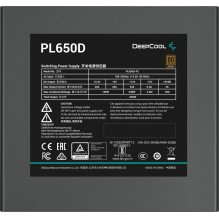 „DeepCool PL650D“ maitinimo blokas 650 W 20+4 kontaktų ATX ATX juodas „DeepCool PL650D“ maitinimo blokas 650 W 20+4 kontaktų ATX ATX juodas