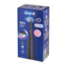 Oral-B iO 2 suaugusiųjų besisukantis dantų šepetėlis, juodas