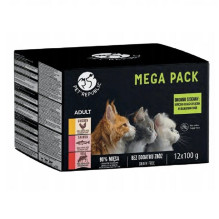 PETREPUBLIC Mega Pack Chicken, salmon, veal - wet cat food - 12x100g