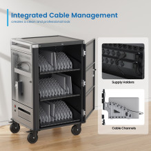 Ewent EW1701 portable device management cart / cabinet Portable device management cabinet Black, Grey
