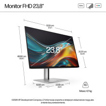HP serijos 7 Pro 23,8 colio FHD monitorius – 724pf