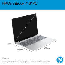 HP OmniBook 7 16-az0222nw, 16 colių įstrižainė, Core 5 210H, 2K raiška, 300 nitų AG, 16 GB DDR5, 5200 SSD, „Intel Graphi