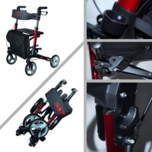 Aluminium four-wheel walker AT51006