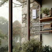 GreenBlue wireless weather station, IN / OUT temperature, clock, °C / °F selectable, range up to 60 m, GB162