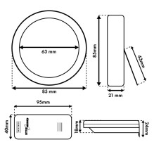 „GreenBlue“ belaidė meteorologinė stotelė, įėjimo / išėjimo temperatūra, laikrodis, °C / °F pasirinkimas, veikimo nuotol