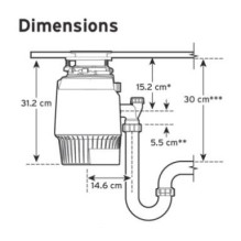 Food waste disposer ISE EVO PLUS 750EC-2 AS