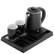 Adler AD 1387 Hotel kettle stainless steel 1 L + tray with cups black Adler AD 1387 Hotel kettle stainless steel 1 L + tray with cups black