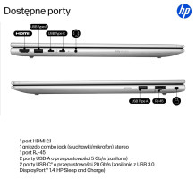 HP ProBook 4 G1i Ultra 5 225U 16''WUXGA 300nits AG 16GB DDR5 5600 SSD 512 Arc Cam 1080p 56Wh W11Pro Pike Silver Aluminum