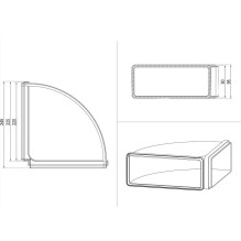 Kaitlentės priedas ELECTROLUX Horizontal curve rectangular shape (220x90)
