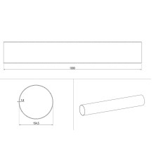 Hob accessory ELECTROLUX Pipe round shape (D150), 1m