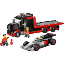 LEGO CITY 60493 F1 demonstracinis sunkvežimis su Audi F1 lenktyniniu automobiliu