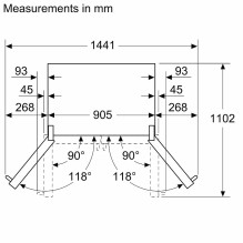 Šaldytuvas BOSCH KFF96PIEP