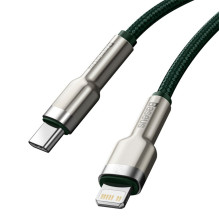 Baseus Cafule PD 20W USB-C - Lightning Cable with Metal Tips 2m - Green