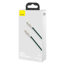 Baseus Cafule PD 20W USB-C - Lightning Cable with Metal Tips 2m - Green