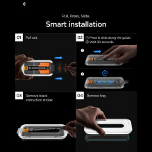 „Spigen Glas.Tr Ez Fit Pro“ grūdinto stiklo apsauginis stiklas nuo atspindžių, skirtas „Samsung Galaxy S26 Ultra“, 2 vnt