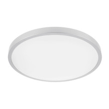 ATOL LED lubinis šviestuvas (32W, 2560lm, 3000K, sidabrinis, apvalus) GTV LD-ATOL32W-WW-02
