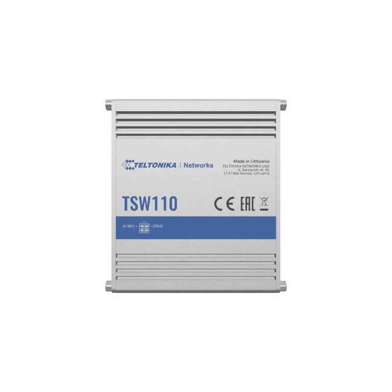Komutatorius, TELTONIKA, TSW110000000, Komutatoriaus tipas: nevaldomas, Komutatoriaus lygmuo L2, 5xRJ-45 prievadai, RJ-4