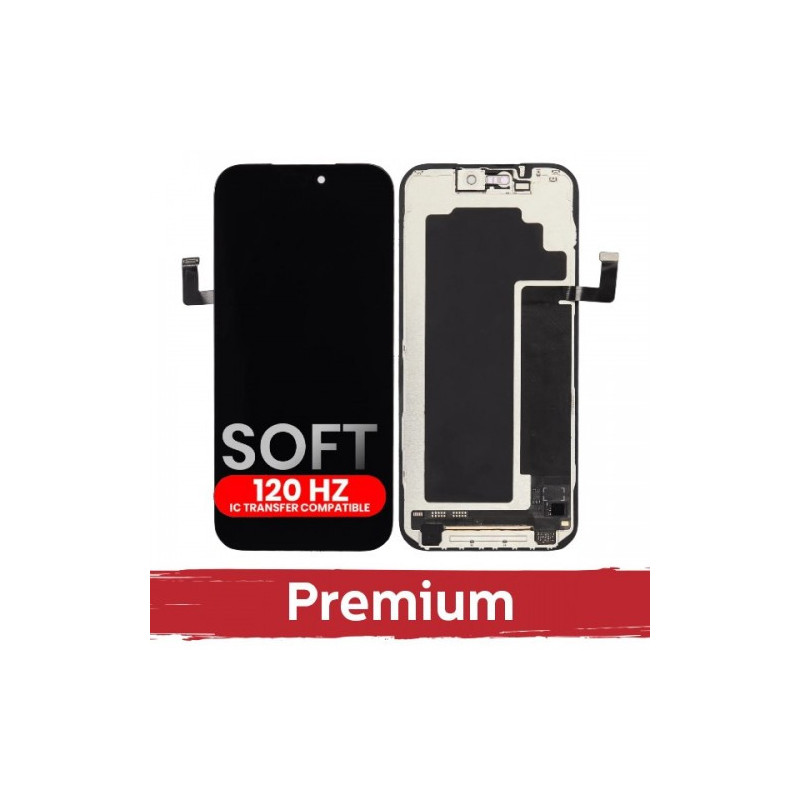 Ekranas skirtas iPhone 17 Pro juodas (SOFT OLED / Stable 120Hz / Premium) *Removable IC*