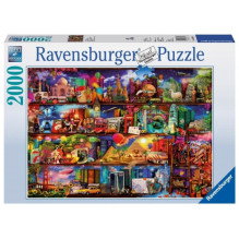 Dėlionė - Ravensburger 2000 Kelionės Lentynos Dėlionė 2000 Detalių