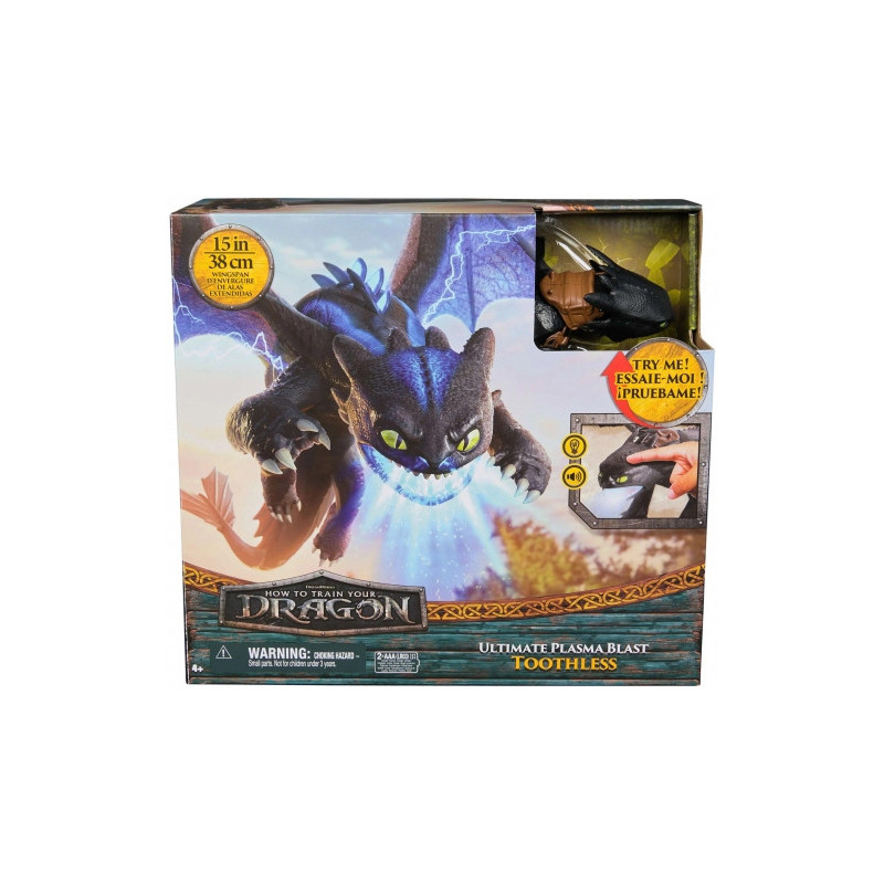 Žaislas - Spin Master Dreamworks Dragons Plasma Blast Nightfury Lights Sounds