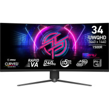Monitorius - MSI MPG 346CQRF X24 34" 3440x1440 VA 0.5ms Juodas
