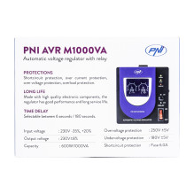 Įtampos stabilizatorius su rele PNI AVR M1000VA, 2,7A, 600W, 1000VA