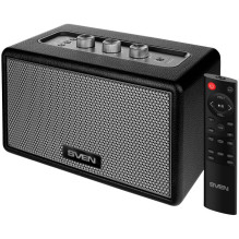Speaker SVEN HA-950, black, MDF, PU leather (60W, Bluetooth, USB, Micro SD, Remote)