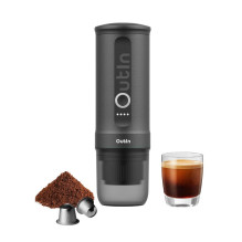 OUTIN Nano Espresso Machine, model OTEM-01, color Space Grey