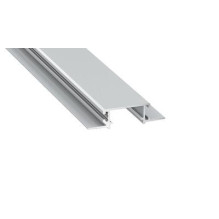 Aluminum recessed profile Zati Lumines for LED strips (flush mount, gray, 2m)