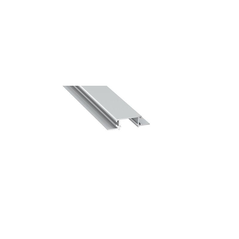 Aluminum recessed profile Zati Lumines for LED strips (flush mount, gray, 2m)