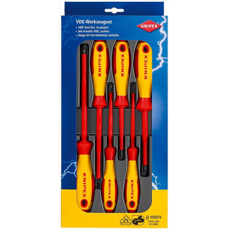 Atsuktuvų rinkinys Knipex 00 20 12 V01 (6 vnt., 1000V)