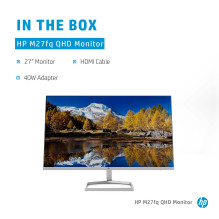 LCD Monitor, HP, 27 ", 2560 x 1440 pixels, Quad HD, Native aspect ratio 16:9, LCD, Flat, 2H4B5E9