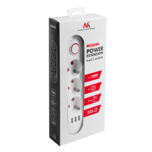 Electrical extension cord - Maclean MCE394 3 sockets 3xUSB 2500W 1.5m white