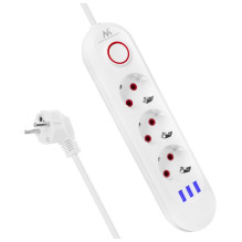 Electrical extension cord - Maclean MCE394 3 sockets 3xUSB 2500W 1.5m white