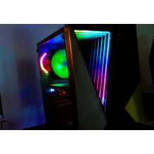 Kompiuterio korpusas - Kolink VOID RGB Mid Tower, grūdintas stiklas, pritaikomas RGB, juodas