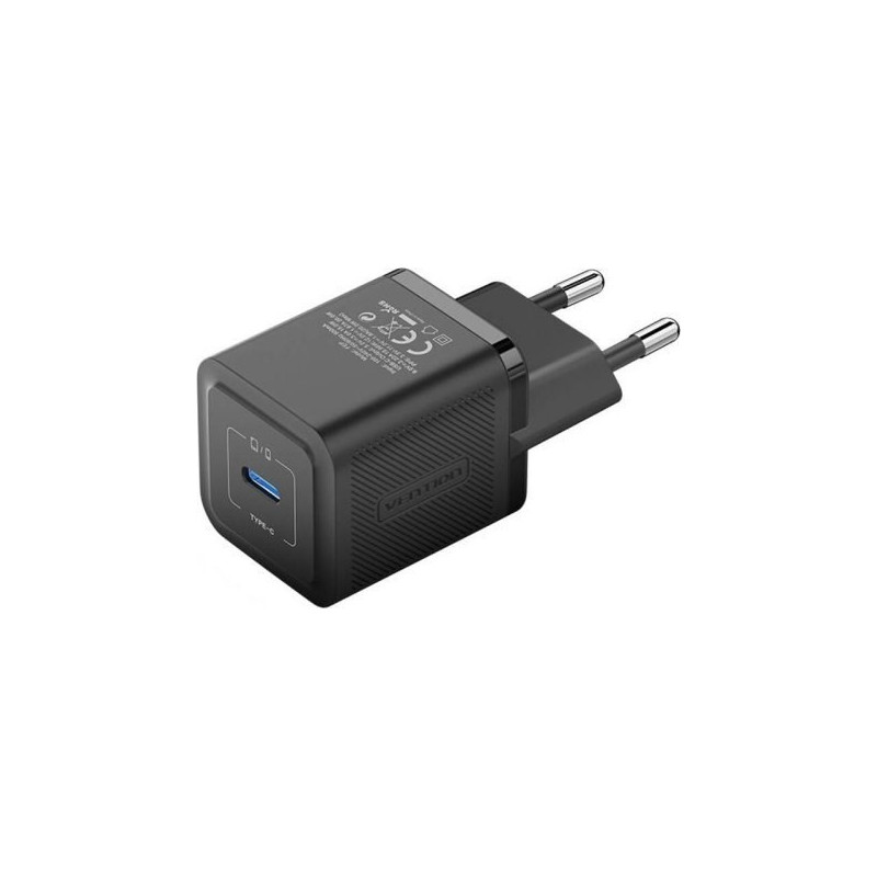 Įkroviklis - Vention USB-C 20W GaN Įkroviklis (20W PD, 100-240V)