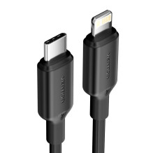 Kabelis - Vention USB-C į Lightning 3A 480Mbps 1m Juodas