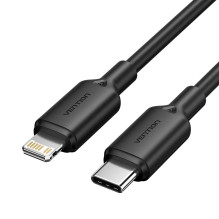 Kabelis - Vention USB-C į Lightning 3A 480Mbps 1m Juodas